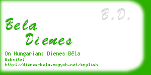 bela dienes business card
